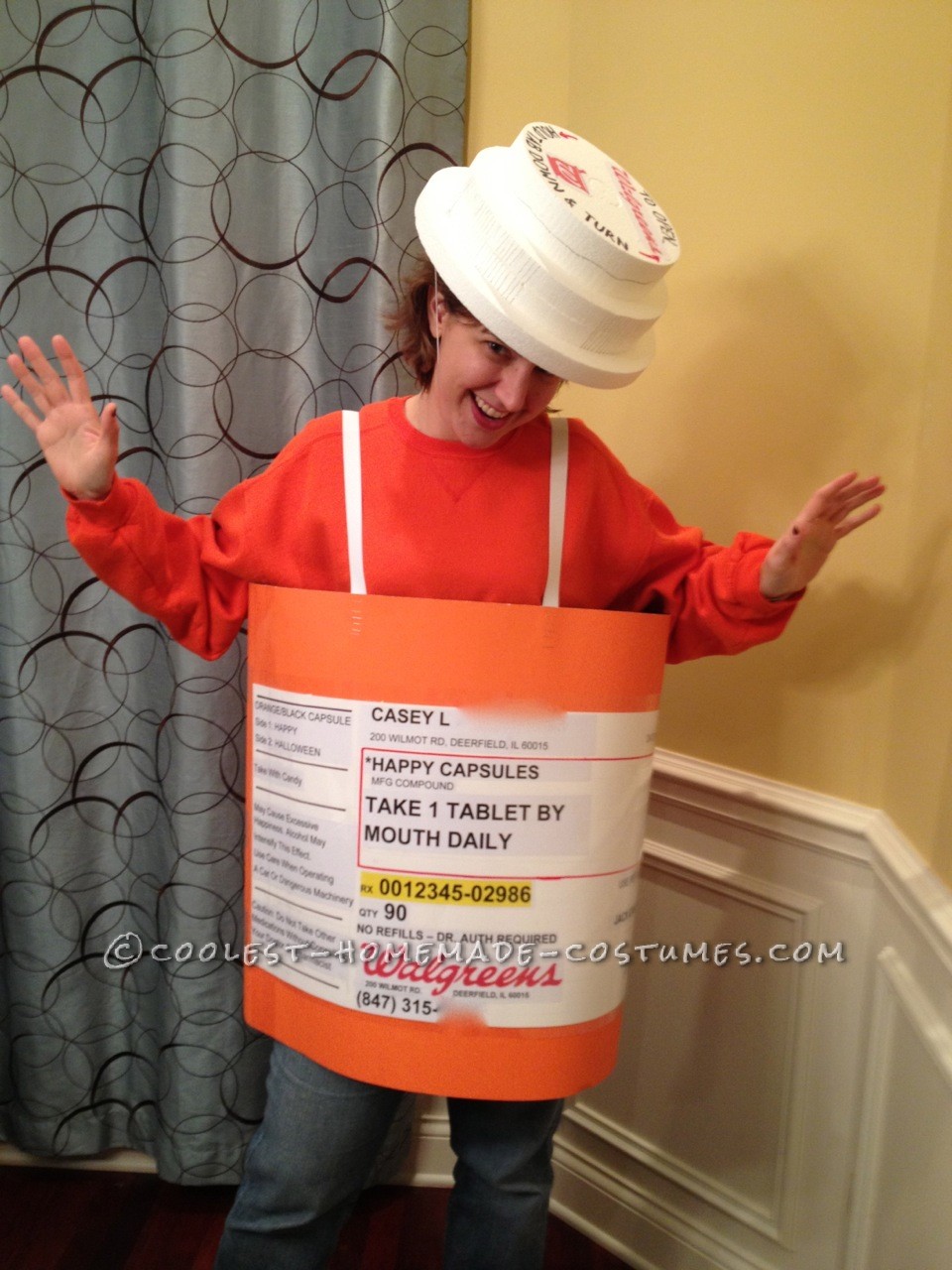 Original Homemade Prescription Bottle Costume