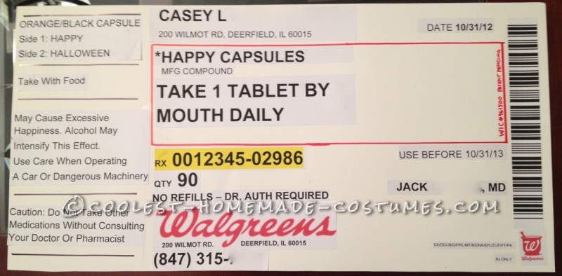 Cvs Prescription Label Template from www.coolest-homemade-costumes.com