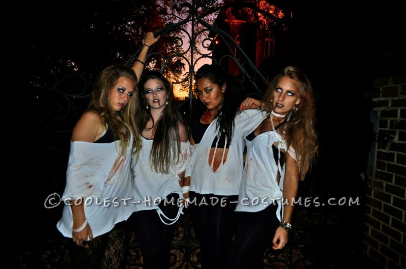 Easy Last Minute College Girl Group Costume Sexy Zombies