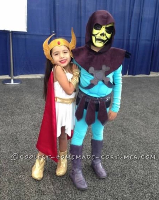 Cute Masters of The Universe Child Couple Costume: She-Ra and Skeletor