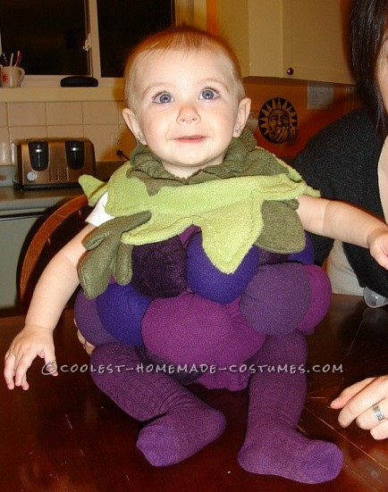 Sweet Homemade Costume for a Baby: Little Baby Grape