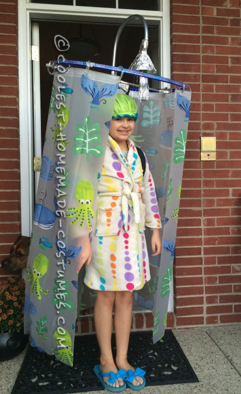Cool DIY Costume Idea: Shower Curtain Costume