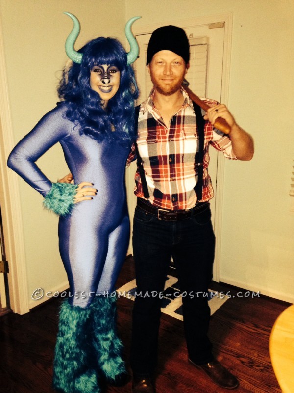DIY Paul Bunyan and Babe the Blue Ox Couple Costume