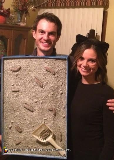 Cat and Litter Box Couple Costume