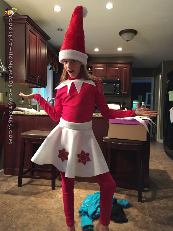 Elf on a Shelf DIY Illusion Costume