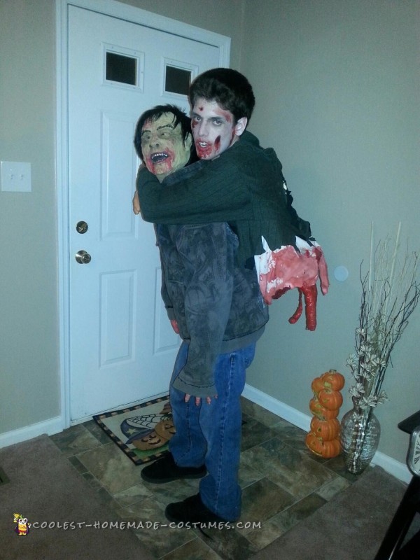 Torn Gut Hanging Zombie Illusion Costume
