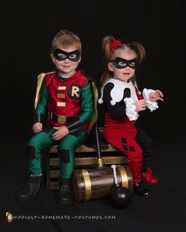 Cosplay Inspired Harley Quinn and Robin Toddler Online Halloween Costumes 