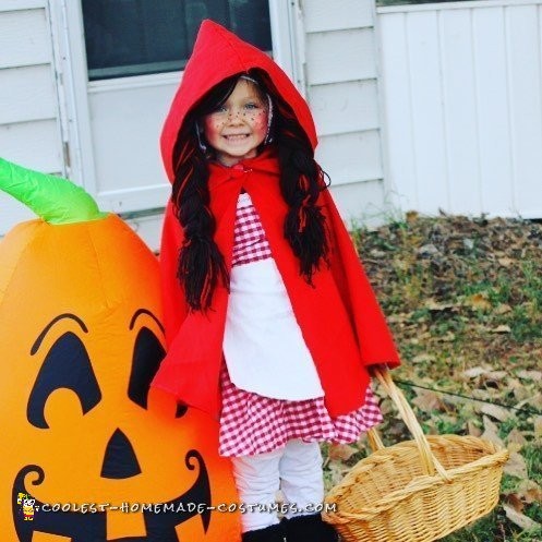 Cutest Homemade Little Red Riding Hood Costume