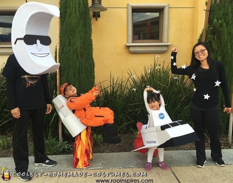 spaced themed family costumes