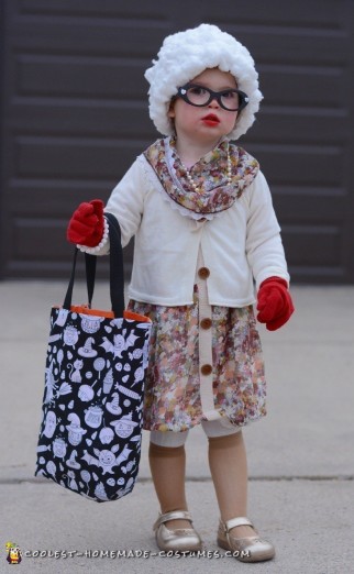 Adorably Hilarious Homemade Toddler Old Lady Costume