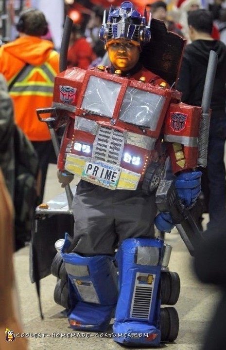 diy optimus prime transforming costume