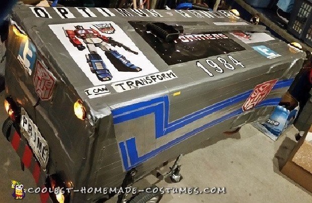 diy optimus prime transforming costume