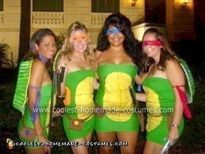 Cute Homemade Teenage Mutant Ninja Turtles Group Costume