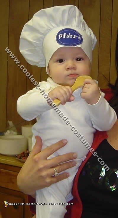 Cool DIY Pillsbury Doughboy Costume for a Baby