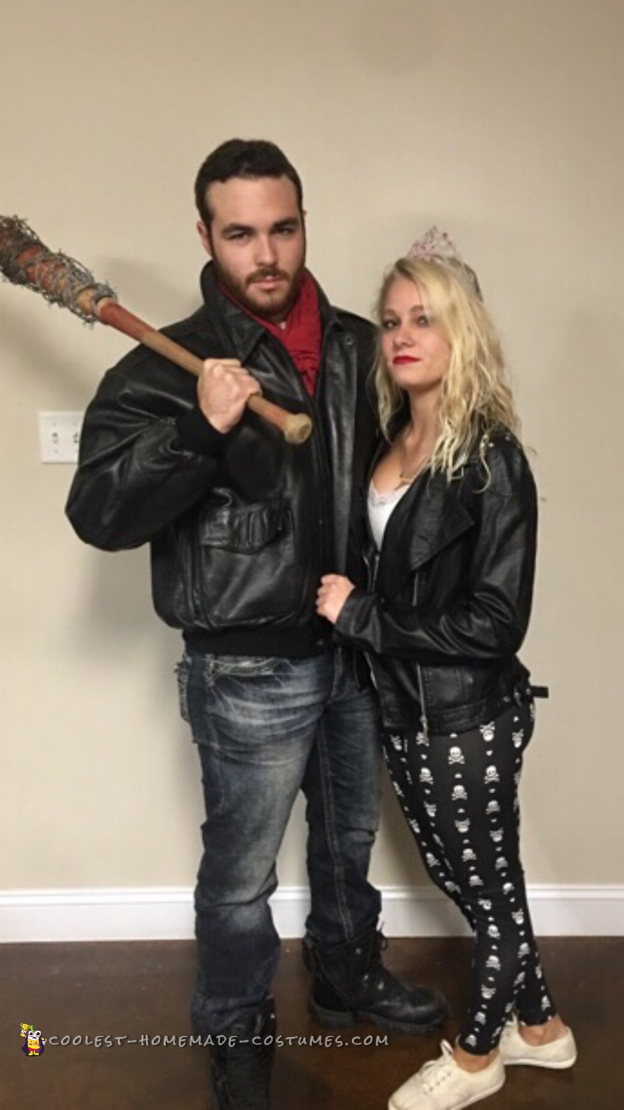 The Hot Negan and his Wife Couple Costume photo