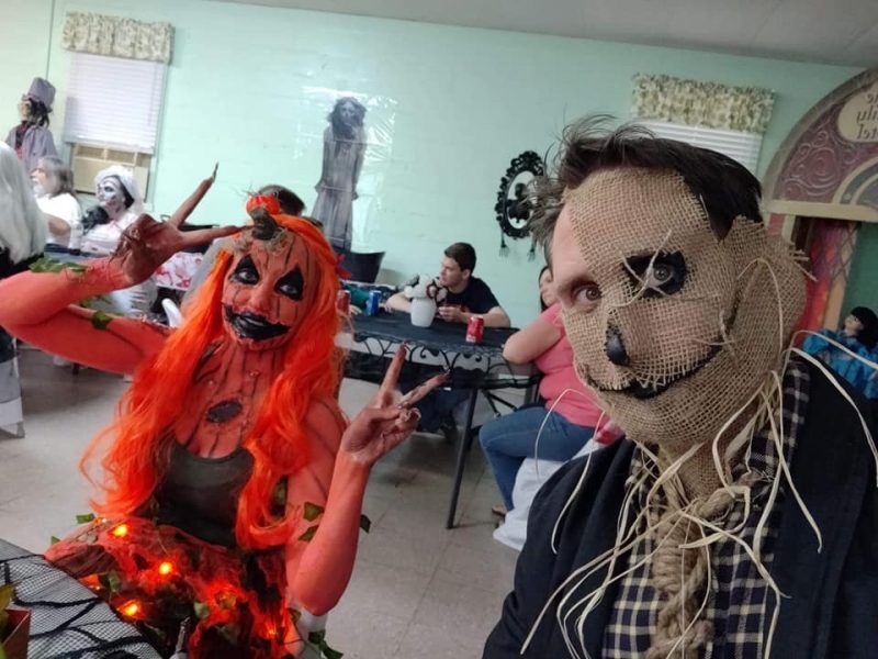 Creepy DIY Rotting Pumpkin Costume
