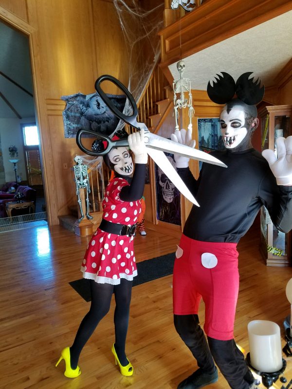 Scary Mickey and Minnie Mouse