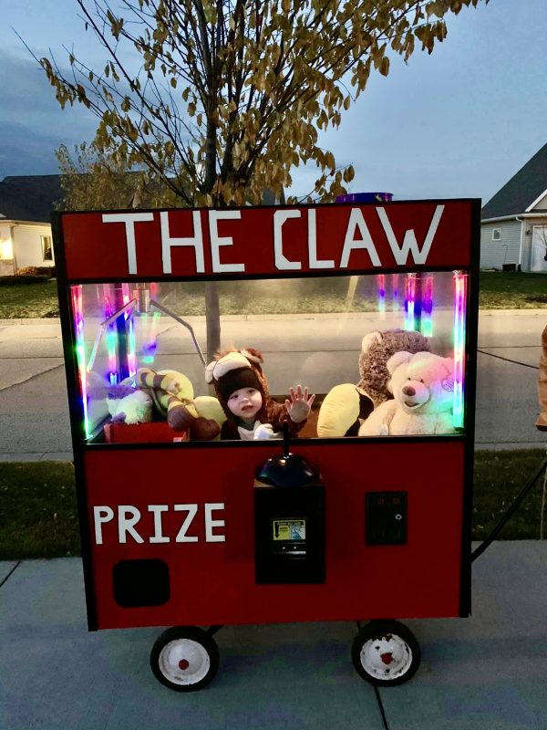 Monkey in a Claw Machine Costume