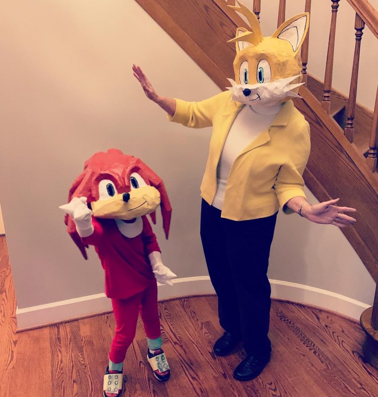 Homemade Paper Mache Sonic, Knuckles and Tales 