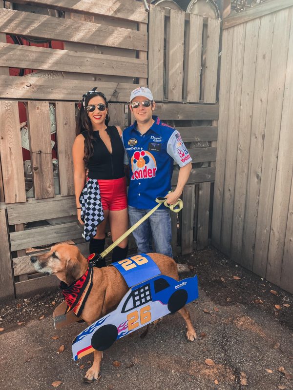 Nascar Couple + Dog Costume