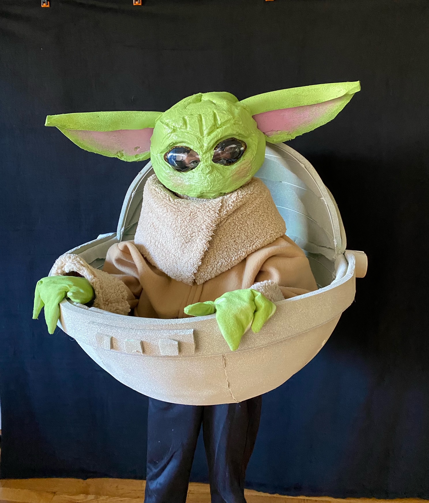 Coolest DIY Baby Yoda Costume from The Mandalorian