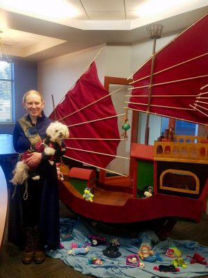 Awesome DIY Sinbad Pirate Dog Costume and Amazing Cardboard Ship!