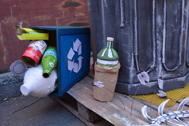 Oscar the Grouch Costume Made Completely from Trash