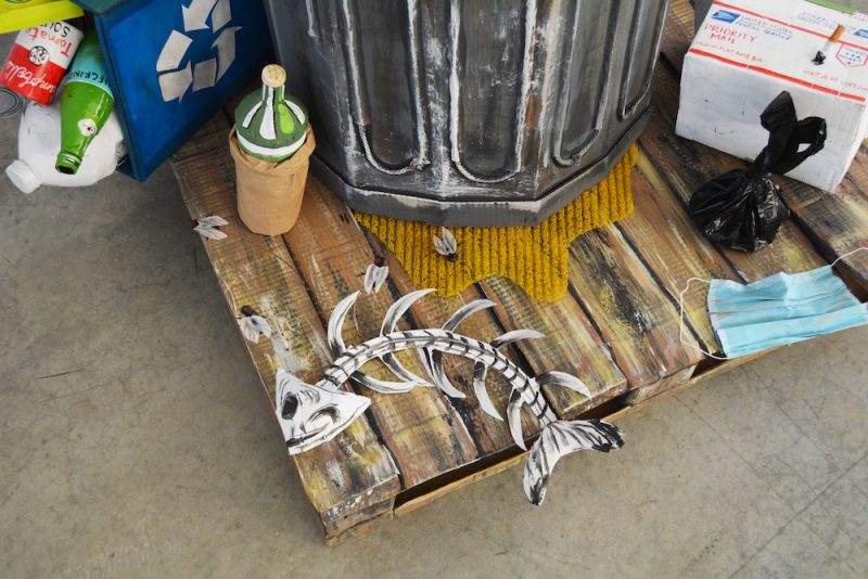 Oscar the Grouch Costume Made Completely from Trash