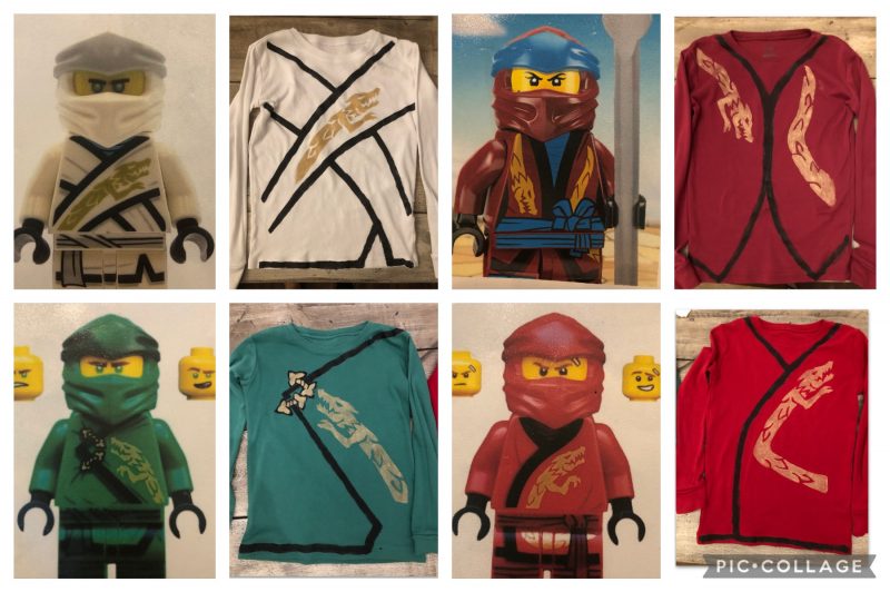 Four Siblings with Awesome DIY Lego Ninjago Costumes for Kids