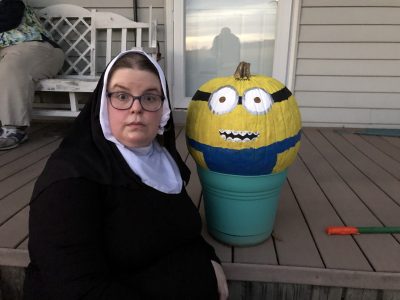 Posing with my Otto pumpkin...