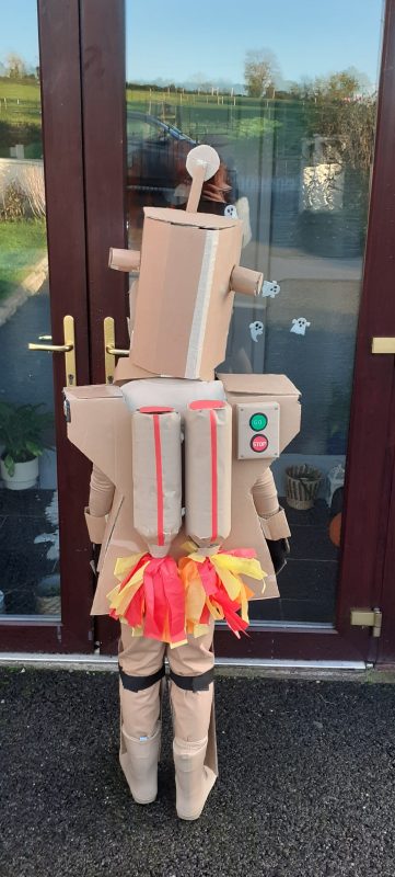 Cool Cardboard Robot Costume with Lights