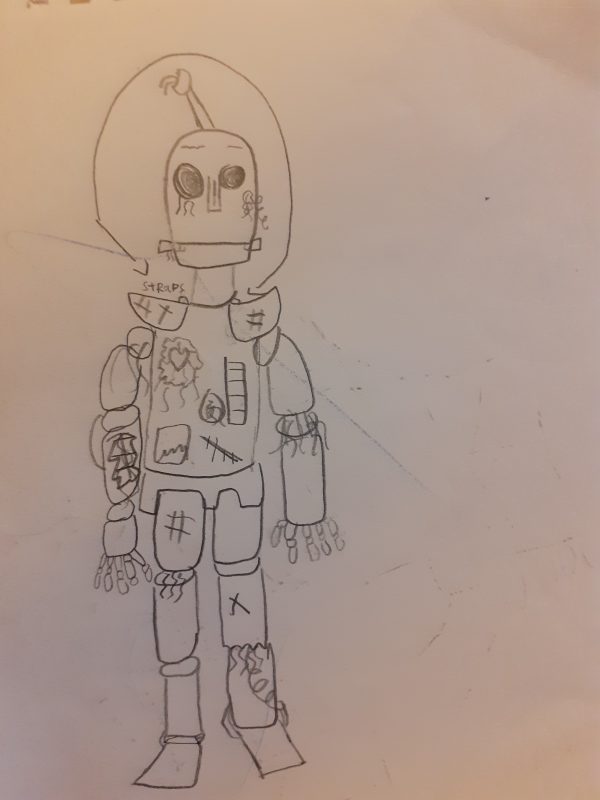 First Drawing of Robot Costume