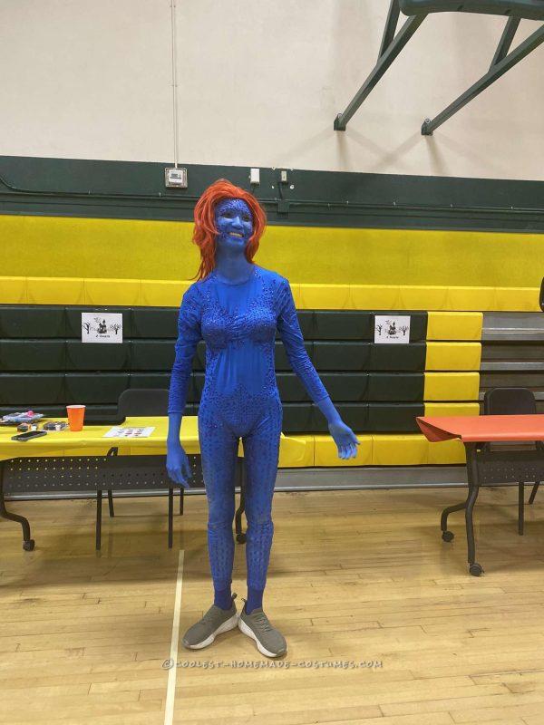 My first halloween with Mystique costume