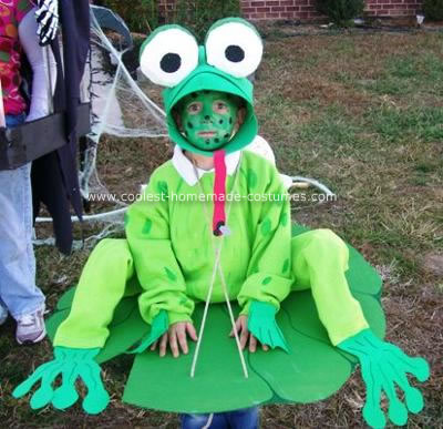 My son loves frogs. This year he wanted to be a “Cool” frog.