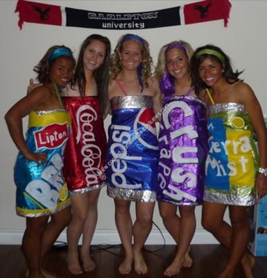 Halloween Costumes Adults on Coolest Homemade Pop Cans Group Halloween Costume Ideas 15