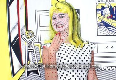 Cartoon Girl on Coolest Homemade Roy Lichtenstein Comic Girl Costume
