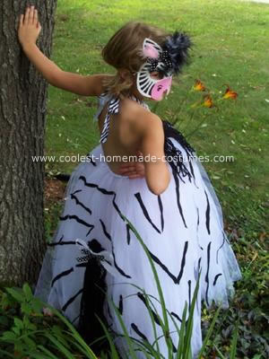 Beautiful flowing zebra tutu dress made out of yards and yards of flowing 