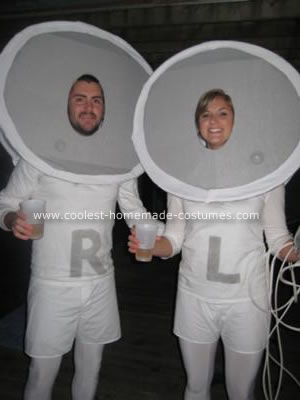 This year, my boyfriend and I went as iPod earbud headphones.