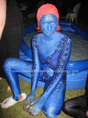 I managed to buy a blue leotard as the base of my Mystique from X Men 
