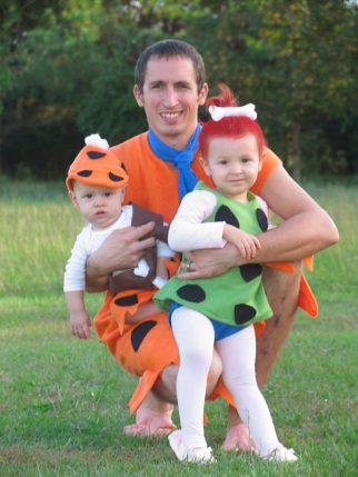 Homemade Flintstones Family Costume