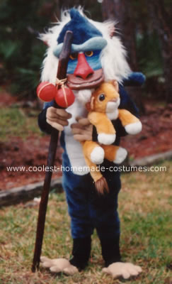 Homemade Rafiki Costume from the Lion King