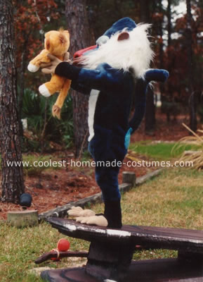 Homemade Rafiki Costume from the Lion King