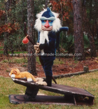 Homemade Rafiki Costume from the Lion King