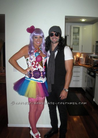 I decided that my husband and I were going to be Katy Perry and Russell Brand for Halloween. His costume was fairly easy, we threw together some rock
