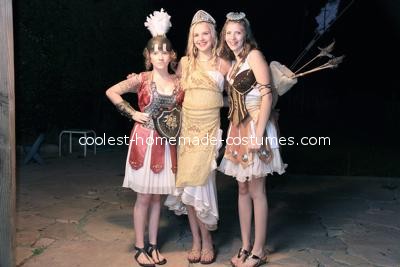 All three girls - Coolest Artemis Greek Goddess Costume