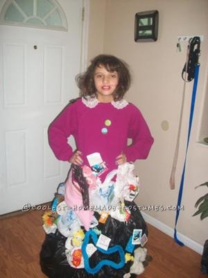 This is my Hoarder costume my mom made. We came up with the idea because one of our favorite shows is Hoarders.
We went to several garage sales and