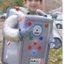 We followed directions provided on this website to create our son\'s very cool robot costume.  His costume was such a hit that he led the elem
