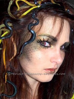 I wanted to make a medusa costume that would stand out and wouldn\'t make me look awkwardly bald like so many of the fake snake hair wigs do. I sta