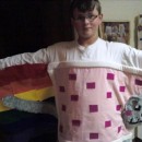 My mom and I made this costume for Halloween 2011. I was kind of addicted to listening to Nyan Cat so I  wanted to dress up like Nyan Cat. The w