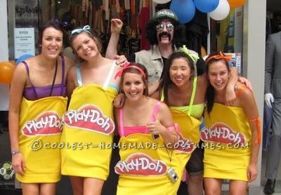 We wore these Playdoh costumes to the Rugby Sevens 2011 in Wellington, New Zealand which is a huge dress up event that 40,000 people in costumes go t